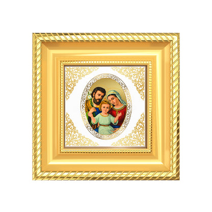 Holy Family | Sacred Christian Family Royal Tabletop Photo Frame in 24K Gold Plated Foil