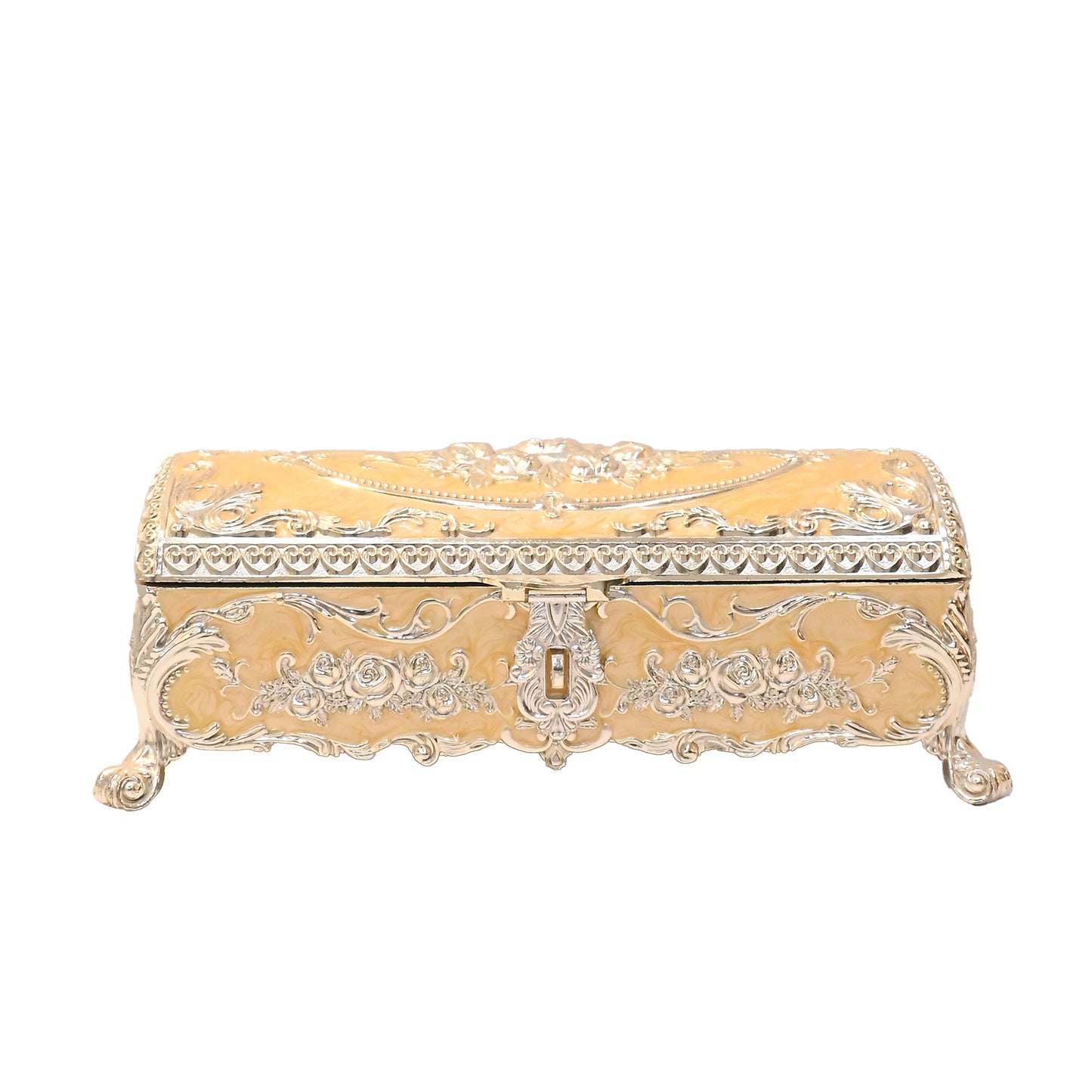 DIVINITI 24K Gold Plated Jewellery Box Luxurious Premium Storage for Precious Keepsakes and Accessories (8x24.5x12.3)