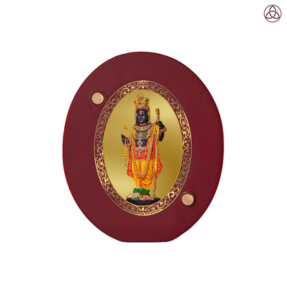 Ram Lalla with Arch Car Dashboard & Tabletop Photo Frame in 24K gold plated royal foil