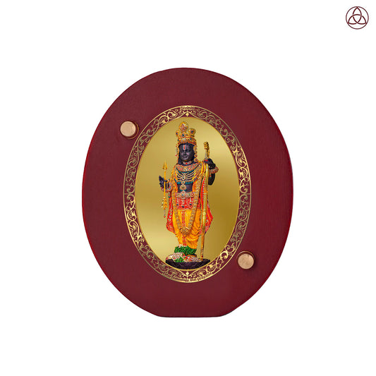 Ram Lalla with Arch Car Dashboard & Tabletop Photo Frame in 24K gold plated royal foil