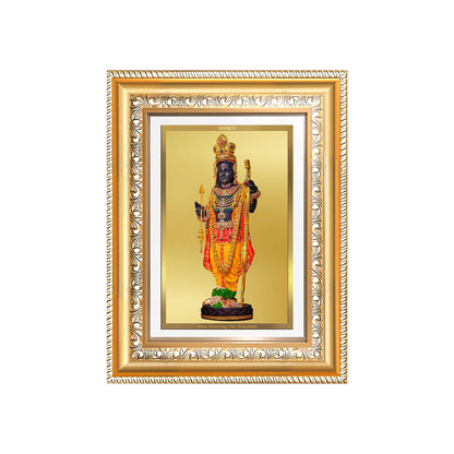 Diviniti 24K Gold Plated Ram Lalla With Arch (Classic) Divine Wall Frame for Home Mandir & Office Decor | Luxury Spiritual Gift