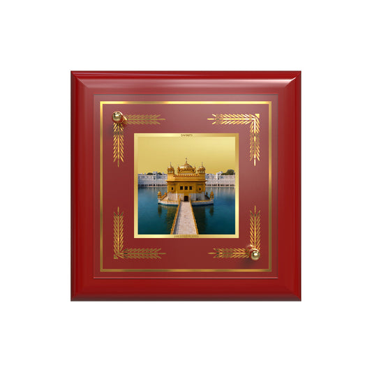 Golden Temple | Shri Harmandir Sahib 24K Gold Plated Divine Photo Frame for Home Décor, Tabletop & Office | Blessings of Peace, Faith & Spiritual Harmony (MDF1A)