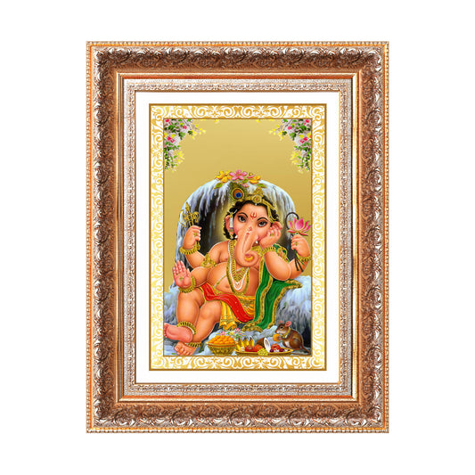 Bal Ganesha | Bal Ganapati|Baby Ganapati| for Wall Photo Frame in 24K Gold Plated Foil
