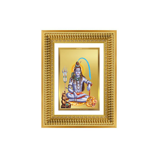 Diviniti 24K Gold Plated Shiva (Classic) Divine Wall Frame for Home Mandir & Office Decor | Luxury Spiritual Gift