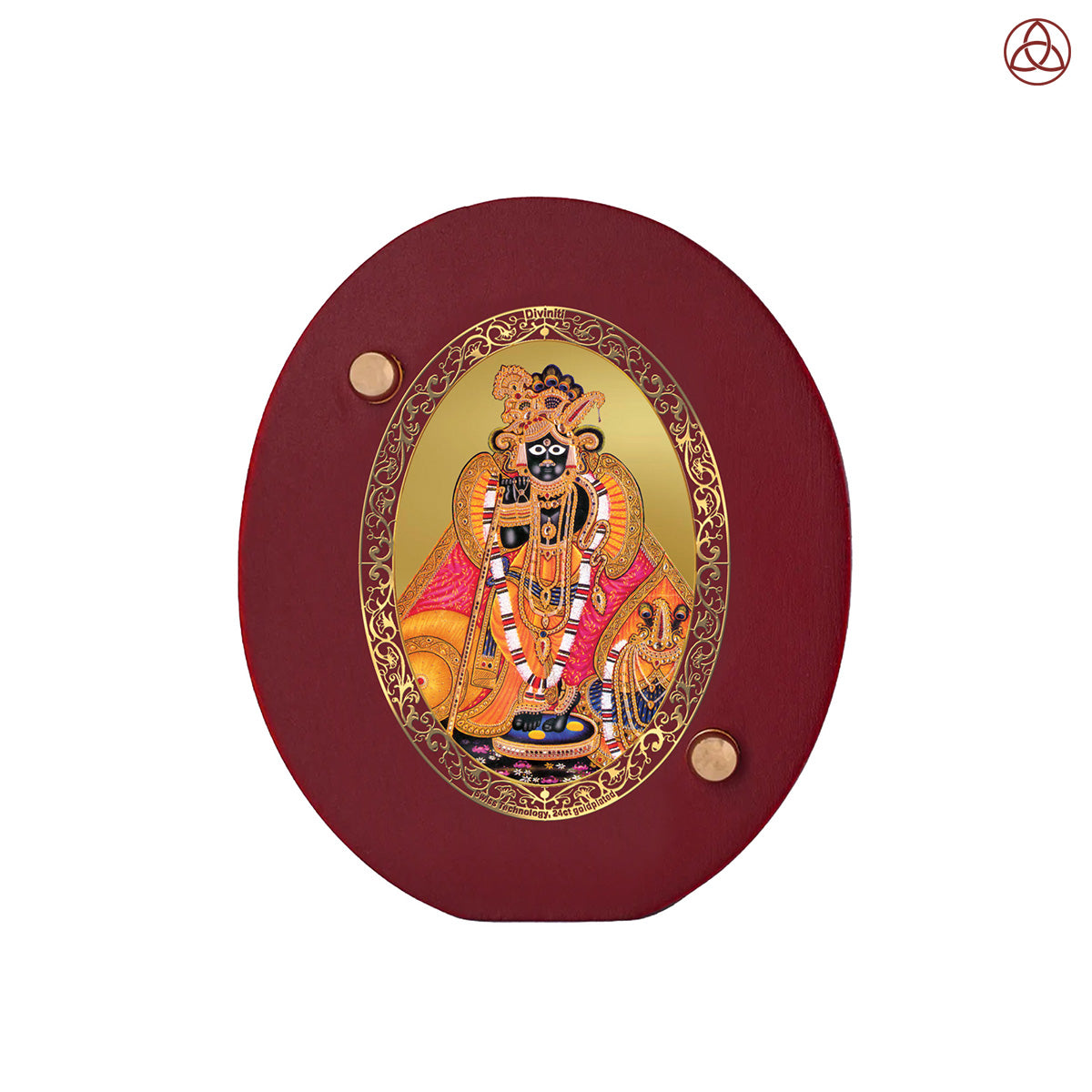 Banke Bihari Car Dashboard & Tabletop Photo Frame in 24K gold plated royal foil