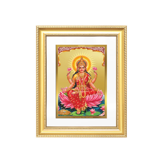 Diviniti 24K Gold Plated Lakshmi (Classic) Divine Wall Frame for Home Mandir & Office Decor | Luxury Spiritual Gift