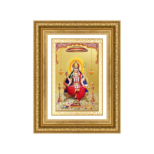 Diviniti 24K Gold Plated Santoshi Mata (Classic) Divine Wall Frame for Home Mandir & Office Decor | Luxury Spiritual Gift