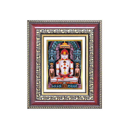 Diviniti 24K Gold Plated Adinath Divine Table Top Frame for Home Mandir & Office Decor | Premium Jain Spiritual Gift
