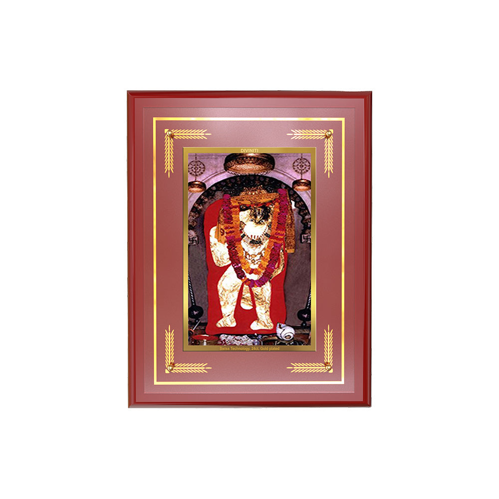 Diviniti 24K Gold Plated Mehandipur Balaji Blessing Tabletop Photo Frame | Protection, Strength & Divine Grace
