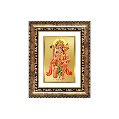 Diviniti 24K Gold Plated Hanuman With Blessings (Classic) Divine Wall and Table Top Frame for Home Mandir & Office Decor | Luxury Spiritual Gift