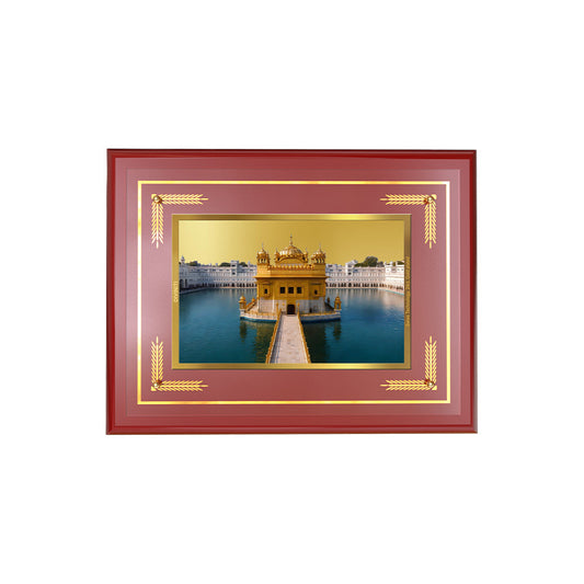 Diviniti 24K Gold Plated Golden Temple Blessing Tabletop Photo Frame | Peace, Faith & Divine Grace