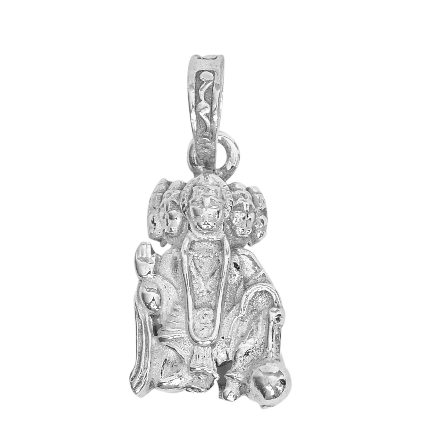 DIVINITI 925 Pure Silver Panch Mukhi Hanuman Pendant for Men, Women & Kids Divine God Pendant for Birthday, Anniversary, Special Occasion Gift (1.9x1.1 cm, 7g)