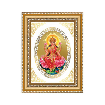 Goddess Lakshmi | Divine Prosperity Wall & Tabletop Royal Photo Frame in 24K Gold Plated Foil