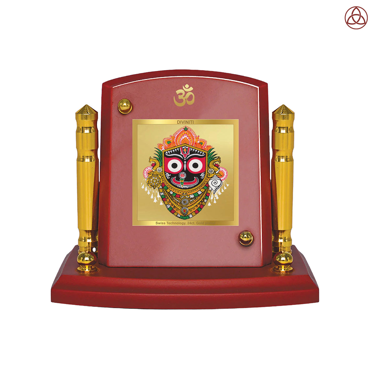 Jagannath | Divine Lord Jagannath Car Dashboard & Tabletop Photo Frame in 24K Gold Plated Foil