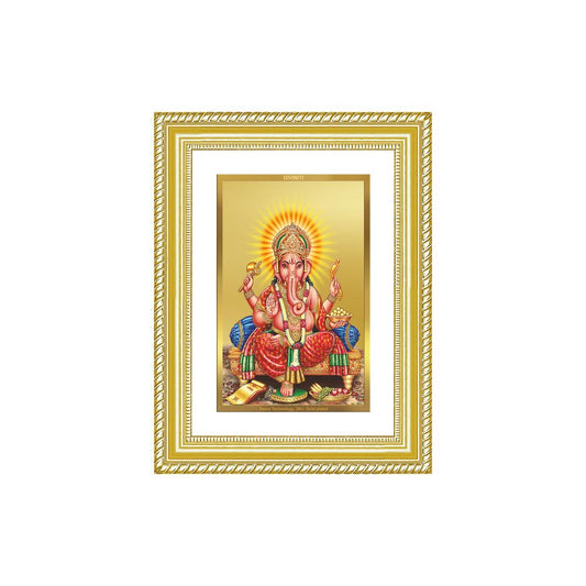 Diviniti 24K Gold Plated Ganesha (Classic) Divine Wall Frame for Home Mandir & Office Decor | Luxury Spiritual Gift