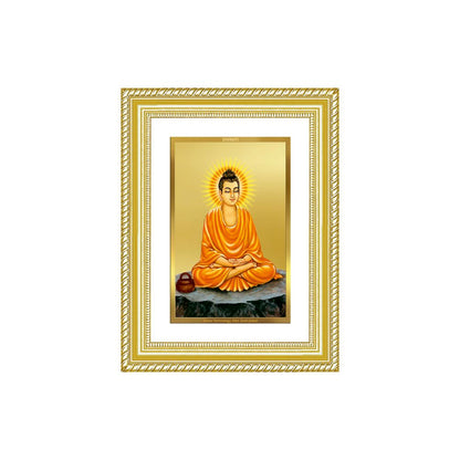 Diviniti 24K Gold Plated Buddha (Classic) Divine Wall Frame for Home Mandir & Office Decor | Luxury Spiritual Gift