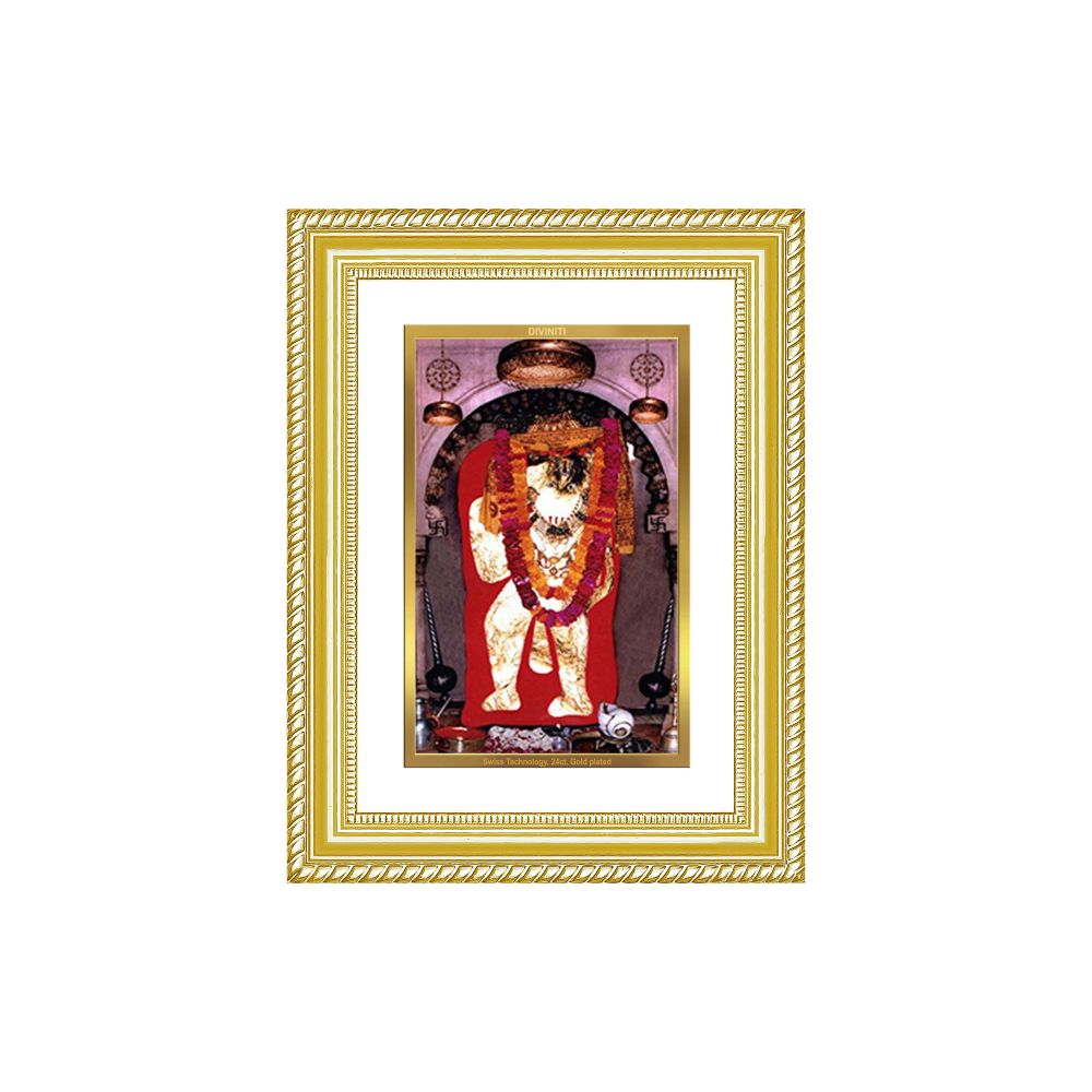 Diviniti 24K Gold Plated Mehndipur Balaji (Classic) Divine Wall Frame for Home Mandir & Office Decor | Luxury Spiritual Gift