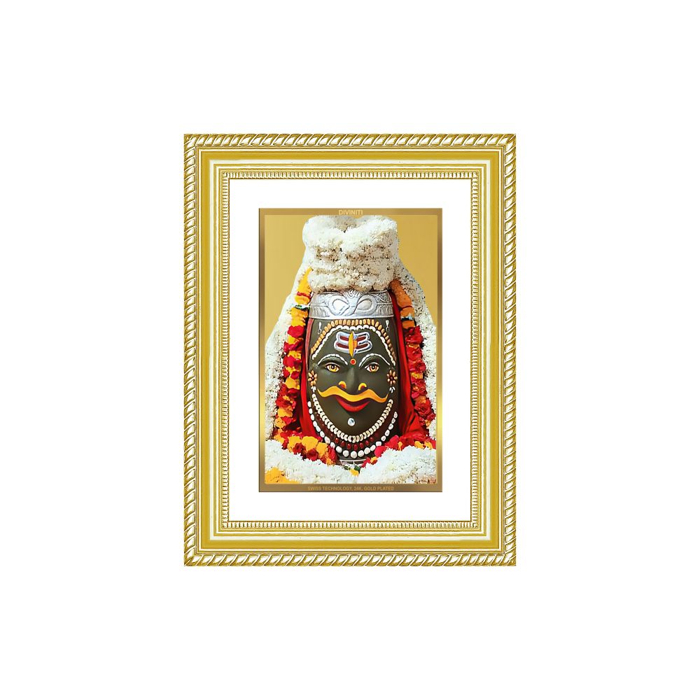 Diviniti 24K Gold Plated Mahakaleshwar (Classic) Divine Wall Frame for Home Mandir & Office Decor | Luxury Spiritual Gift
