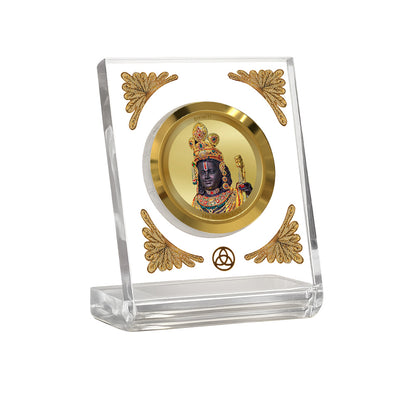 Diviniti 24K Gold Plated Ram Lalla with Arch Acrylic Car Dashboard Frame | Divine Blessings, Protection & Spiritual Harmony for Car, Home, Tabletop & Puja Room | Faith & Grace