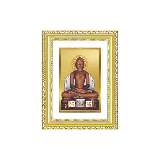 Diviniti 24K Gold Plated Mahavir (Classic) Divine Wall Frame for Home Mandir & Office Decor | Luxury Spiritual Gift