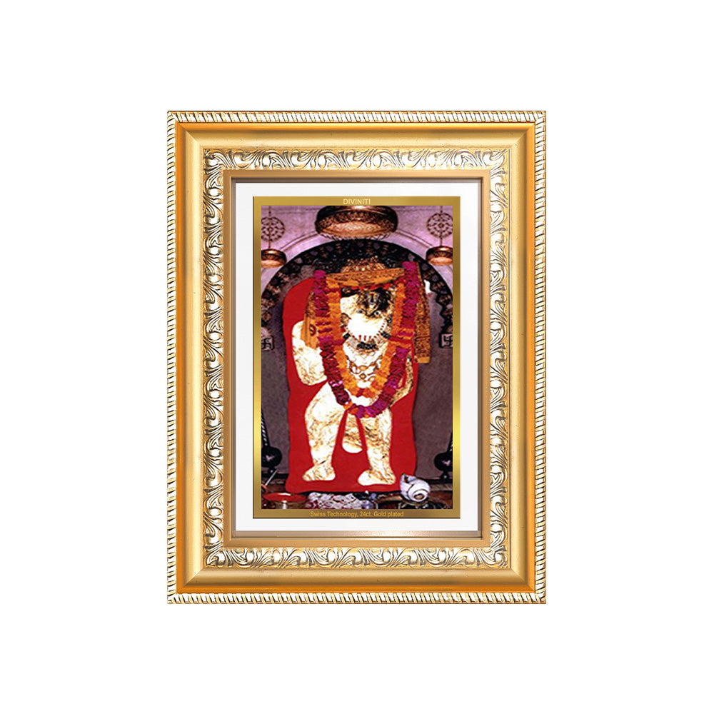 Diviniti 24K Gold Plated Mehndipur Balaji (Classic) Divine Wall Frame for Home Mandir & Office Decor | Luxury Spiritual Gift