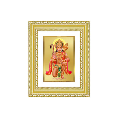 Diviniti 24K Gold Plated Hanuman With Blessings (Classic) Divine Wall and Table Top Frame for Home Mandir & Office Decor | Luxury Spiritual Gift
