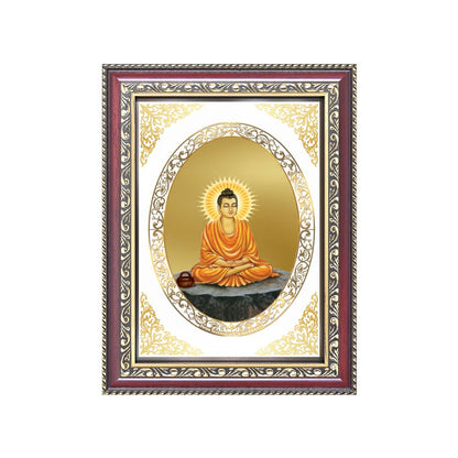 Lord Buddha | Divine Peace Wall & Tabletop Royal Photo Frame in 24K Gold Plated Foil