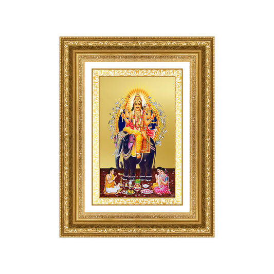 Diviniti 24K Gold Plated Vishvakarma (Classic) Divine Wall Frame for Home Mandir & Office Decor | Luxury Spiritual Gift