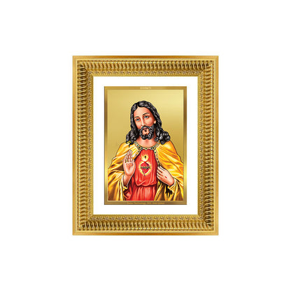 Diviniti 24K Gold Plated Jesus Christ (Classic) Divine Wall Frame for Home Mandir & Office Decor | Luxury Spiritual Gift