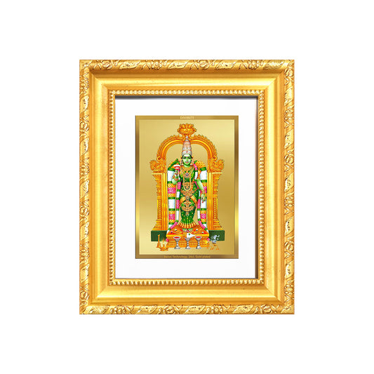 Diviniti 24K Gold Plated Meenakshi Amman |Divine Table Top Frame for Home Mandir & Office Decor | Luxury Spiritual Gift