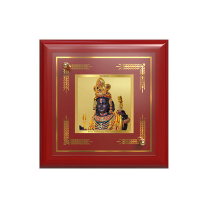 Ram Lalla with Arch – Bal Ram Divine 24K Gold Plated Photo Frame for Home Décor, Tabletop & Office | Blessings of Purity, Devotion & Protection (MDF1A)