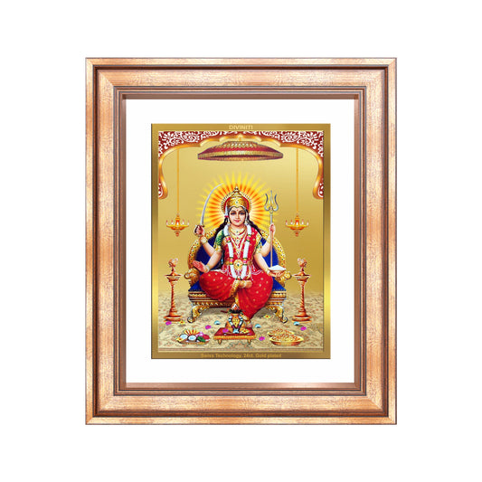 Diviniti 24K Gold Plated Santoshi Mata (Classic) Divine Wall Frame for Home Mandir & Office Decor | Luxury Spiritual Gift