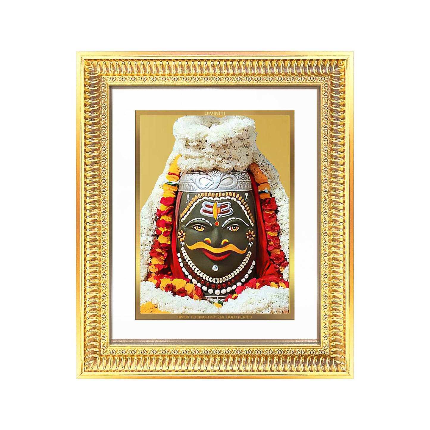 Diviniti 24K Gold Plated Mahakaleshwar (Classic) Divine Wall Frame for Home Mandir & Office Decor | Luxury Spiritual Gift