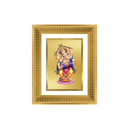 Diviniti 24K Gold Plated Dancing Ganesha (Classic) Divine Wall Frame for Home Mandir & Office Decor | Luxury Spiritual Gift