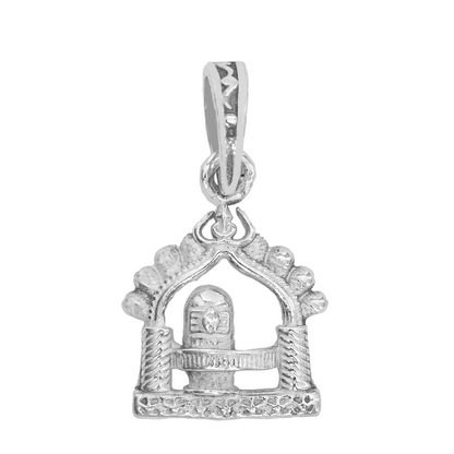 DIVINITI 925 Pure Silver Shiv Ling Pendant for Men, Women & Kids Divine God Pendant for Birthday, Anniversary, Special Occasion Gift (1.5x1.3 CM 3 g)