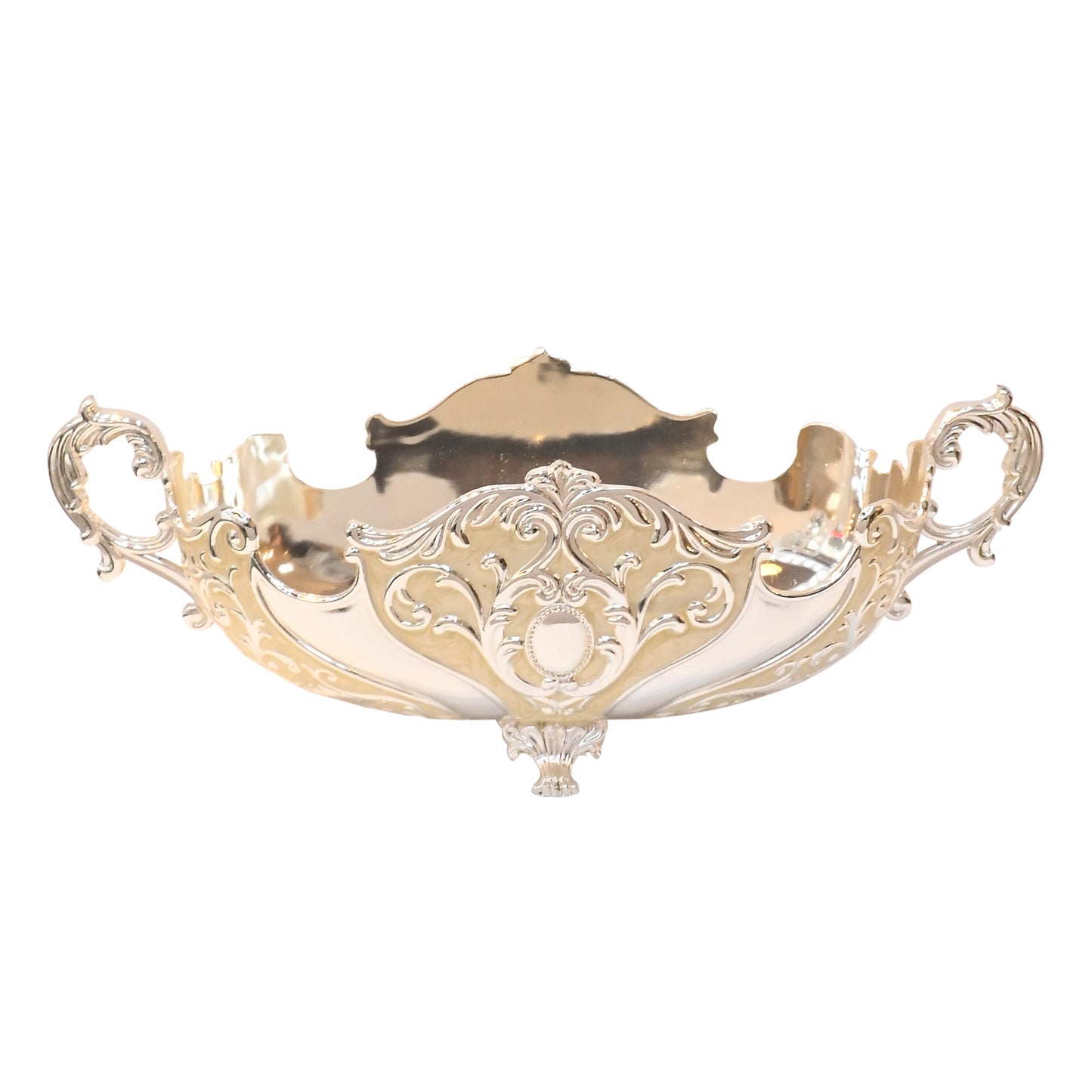 DIVINITI 24K Gold Plated Fruits Bowl Luxurious Touch Your Exquisite Luxury for Home Office Décor Gift (13x37x16 CM)