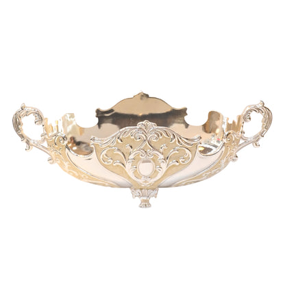 DIVINITI 24K Gold Plated Fruits Bowl Luxurious Touch Your Exquisite Luxury for Home Office Décor Gift (13x37x16 CM)