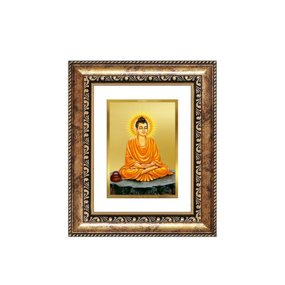 Diviniti 24K Gold Plated Buddha Divine Table Top Frame for Home Mandir & Office Decor | Luxury Spiritual Gift