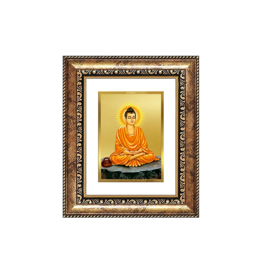 Diviniti 24K Gold Plated Buddha Divine Table Top Frame for Home Mandir & Office Decor | Luxury Spiritual Gift
