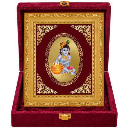 24K Gold-Plated Bal Gopal Frame | Premium Gift Box | 16x13.5 CM