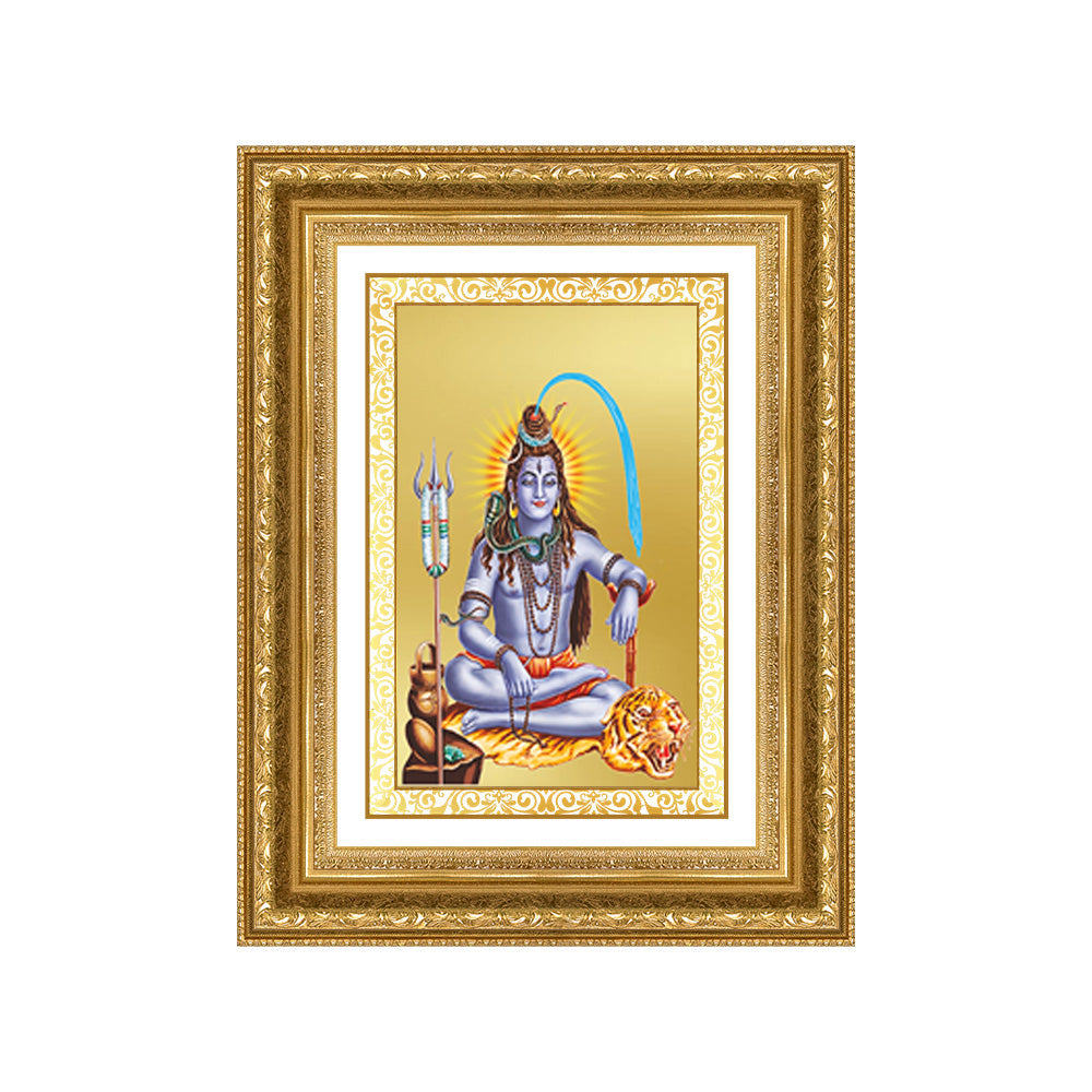 Diviniti 24K Gold Plated Shiva (Classic) Divine Wall Frame for Home Mandir & Office Decor | Luxury Spiritual Gift