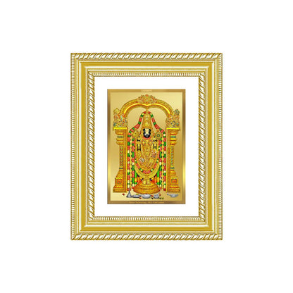 Diviniti 24K Gold Plated Tirupati Balaji Divine Wall and Table Top Frame for Home Mandir & Office Decor | Luxury Spiritual Gift