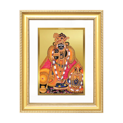 Diviniti 24K Gold Plated Banke Bihari Ji (Classic) Divine Wall Frame for Home Mandir & Office Decor | Luxury Spiritual Gift