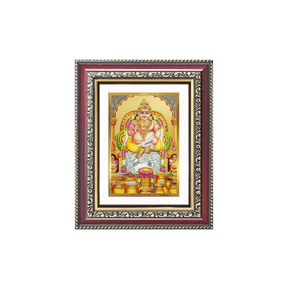Diviniti 24K Gold Plated Kuber (Classic) Divine Wall and Table Top Frame for Home Mandir & Office Decor | Luxury Spiritual Gift