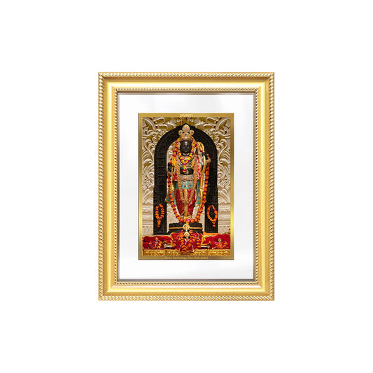 Diviniti 24K Gold Plated Ram Lalla (Classic) Divine Wall Frame for Home Mandir & Office Decor | Luxury Spiritual Gift