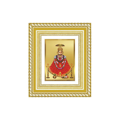 Diviniti 24K Gold Plated Khatu Shyam Divine Table Top Frame for Home Mandir & Office Decor | Luxury Spiritual Gift