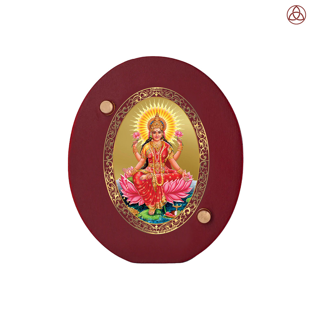 Lakshmi Car Dashboard & Tabletop Photo Frame in 24K gold plated royal foil