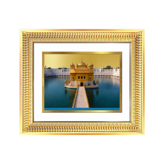 Diviniti 24K Gold Plated Golden Temple (Classic) Divine Wall Frame for Home Mandir & Office Decor | Luxury Spiritual Gift