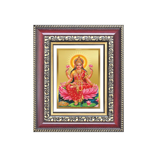 Diviniti 24K Gold Plated Lakshmi (Classic) Divine Table Top Frame for Home Mandir & Office Decor | Luxury Spiritual Gift