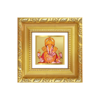 Dagdu Ganesh | Shri Dagdusheth Halwai Ganpati Tabletop Frame in 24K Gold Plated Foil